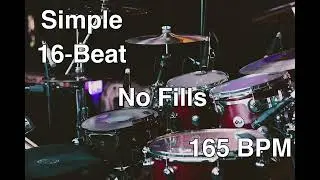 Simple 16-Beat Drum Loop | 165 BPM | No Fills