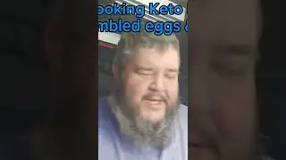 Truck driver cooking Keto in his semi truck! Cheesy hamburger and eggs!
