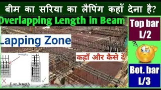Basic Rules for Lapping length in Column  Lap length in RCC Column सरिया में लैपिंग कहां देना चाहिये