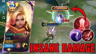 NEW IXIA FIGHTER EMBLEM INSANE DAMAGE 😱 | Ixia Best Build 2024 - MLBB