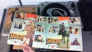 Rare Bollywood Vinyl LP - Sholay Triple LP Tri Gatefold Soundtrack and Movie Dialogues
