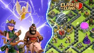 Town Hall 9 Easy Hog Rider and  Queen Charge  Attack Strategy | How to use Hog Riders with QueenWalk