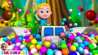 Learn Colours With Vehicle | Bingo Song | Learning colors name | Kids Rhymes & Song | Sim Sim Kids