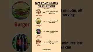 Foods That Shorten Your Life Span | These Foods Can Steal Minutes From Your Life #healthylifestyle
