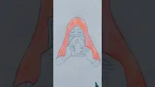 hijab girl drawing❤️#youtubeshorts #islamic #status #writing #art