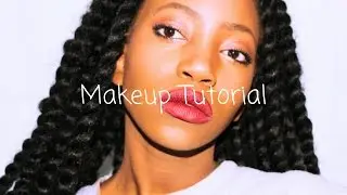 BOLD LIP - FULL FACE MAKEUP TUTORIAL | BLACK WOMEN