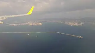 ANAコードでSNA機に搭乗　夕方の那覇空港から離陸　SNA B737-800  OKA- RW36R