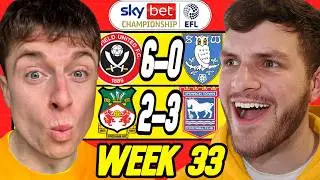 CHAMPIONSHIP WEEK 33 PREDICTIONS