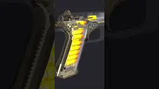 30 Bore Pistol Working Mechanism | Transparent 3D Animation | Realistic Gun Function Explained