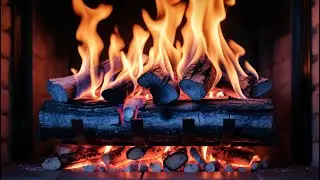 Peaceful Sleep & Cozy Fire Ambience &ndash; 12H Crackling Hearth with Golden Flames and Glowing Embers