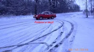 Czerwone FERRARI winter drift edition