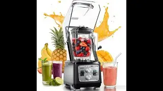 WantJoin Commercial Blender- 80Oz Quiet Shield Smoothie Blender, 1600W Professional Ice Crusher