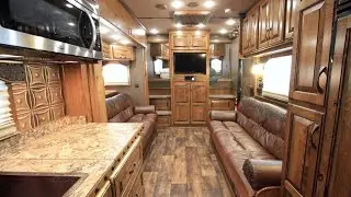 2020 4 Star 5 Horse Trailer Tour | Custom 18' Trail Boss LQ, Integrated Pod, Rear Ramp 🐎🐎🐎🐎🐎