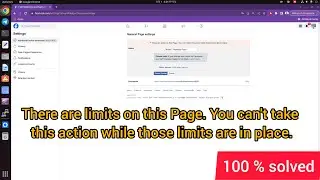 There are limits on this Page. You can't take this action while those limits are in place. 2024
