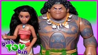 Disney MOANA Movie Doll and Swing 'N Sounds MAUI Review! | Bin's Toy Bin