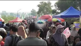 Carr Free Day BIP Pengunjung membludak ribuan manusia berkumpul menikmati rekreasi kuliner UMKM