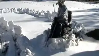 snowplow attachment for wheelchairs, demonstration