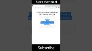 Reactjs bootstrap Card title Subtitle Text Link #shorts #viralshorts