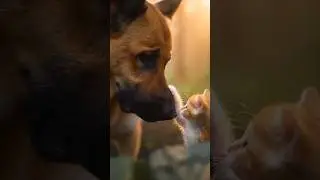 Hero Dog Saves a Cat and Her Kittens #shorts #animalrescue #doghero #kittenrescue