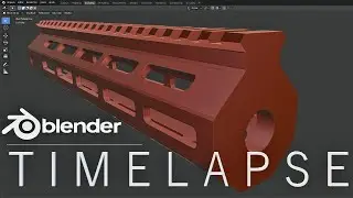 MEU NOVO HANDGUARD M-LOK| BLENDER TIME LAPSE | CROSMAN DPMS SBR