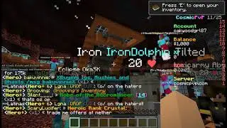 Playing on the cosmicpvp server!
