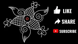 Easy Bird Rangoli Design | Simple Kolam Muggu for Daily Practice & Festivals