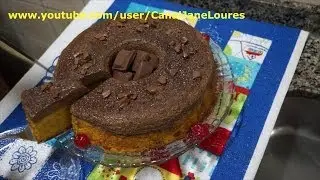 BOLO-PUDIM CENOURA E CHOCOLATE