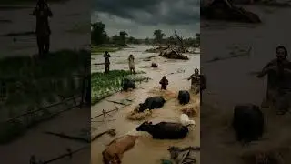 🌊 Floods Destroy Villages in Pakistan & India | Homes &Farms Under Water #viral #shortsfeed #shorts