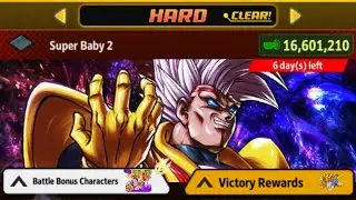 (Dragon Ball Legends) Full Power Battle Vs LF Super Baby 2 Hard Difficulty 100% Clear