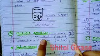 Emulsions, Types of Emulsions advantage and disadvantages of Emulsions
