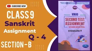 Class 9 Sanskrit | Vikas First Test Assignment 2026 English Section B Q - 4 | English Medium