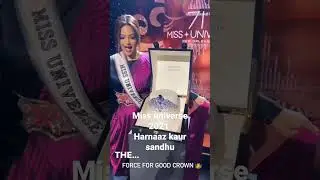 harnaaz sandhu with the new crown of miss universe #missuniverse #71stmissuniverse