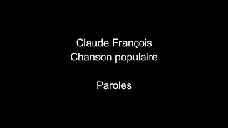 Claude François-Chanson populaire-paroles