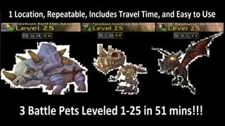 Fastest Battle Pet Leveling in WoW 1-25 in 16 mins!!! (5.4 MoP Approved)