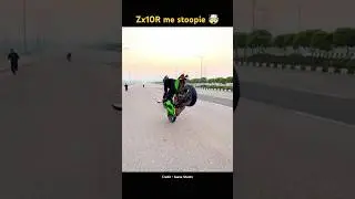 Zx10R Me stoopie 🤯 #shorts #trending #kawasaki #zx10r #shortvideo #rider #stunt #reels #tiktok