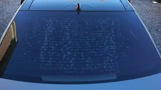 How to remove window tint with a trash bag!