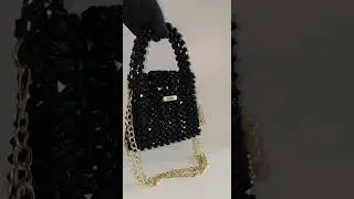 Black 🔥 Handmade beaded bag 🫶🏻 #handmade #beadedbags #fashion #beads