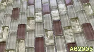 Marble Online - Pink Light Yellow and Beige Glass Brick Mosaic Tile