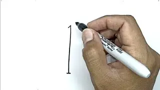 How To Draw A Giraffe Easy With Number 1 | Drawing Using Number