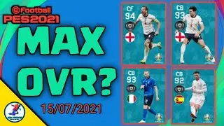 POTW : UEFA EURO 2020&trade; | max ratings | 15/07/2021 | pes 2021