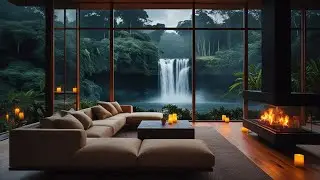 Luxury Villa Escape with Soothing Waterfall Ambience