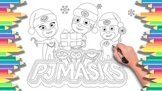 PJ Masks Christmas presents coloring page | CATBOY GEKKO and OWLETTE | [NCS Release]