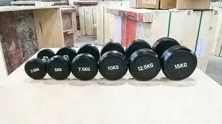 Rubber Coated Round Head Dumbbells Manufacturing Process from China Factory - Manta Fitness