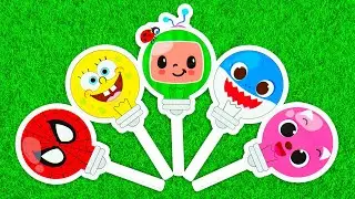 Satifying Video | How to Make Rainbow BabyShark Light Bulb FROM Milk Octopus Squishy Toys ASMR