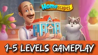 Homescapes 1 to 5 Levels Gameplay | Fast X Gaming