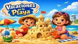 Vacaciones en la Playa &mdash; Cuento Infantil | Castillo de Arena, Sol Seguro y Nadar