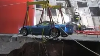 Classic Corvettes emerge from Kentucky sinkhole