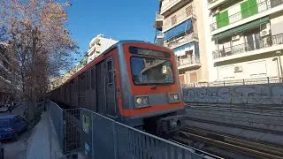 Trains at Athens Metro Line 1, Kato Patisia, 24/3/2023 (Part 1)