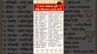 BJP उम्मीदवार सूची 2025 | बिहार विधानसभा चुनाव 2025 | Bihar BJP Candidate List in Hindi