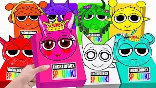 Paper DIY💖Cute Sprunki Unboxing INCREDIBOX Blind Box, How to make Mr.Blind Bag ASMR